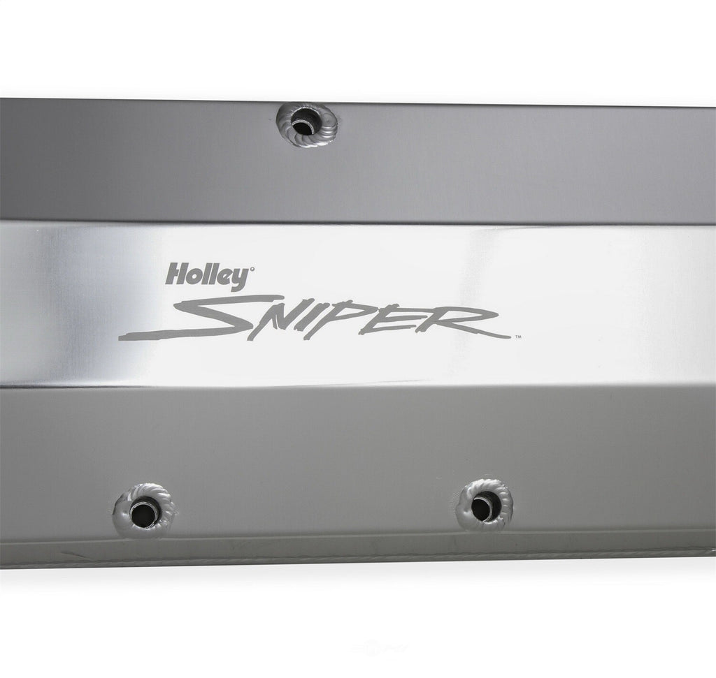 Holley Sniper EFI Sniper Valve Cover - Fabricated Aluminum - Natural Anodized 890002 fits 1965-2000 Chevrolet / GMC
