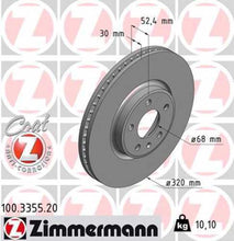 Load image into Gallery viewer, Zimmermann Coated Brake Disc 3355 fits 2011-2016 Audi A4 / 2011-2016 Audi A4 Quattro / 2011-2017 Audi A5 / 2011-2017 Audi A5 Quattro