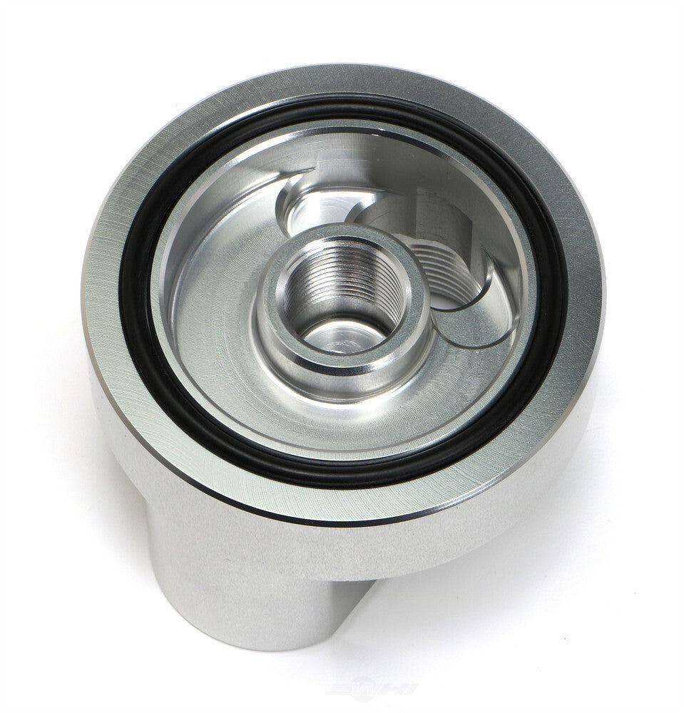 Hamburger's Performance SPIN-ON Bypass; 13/16 in.-16 Thread;-12AN Ports-Billet Alum. 3324 fits Buick / Oldsmobile / Pontiac