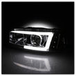 Load image into Gallery viewer, Spyder Auto Signature) Projector Headlights Version 2 Light Bar DRL Chrome 5084620 fits 1999-2007 GMC Sierra 1500 / 1999-2006 GMC Sierra 2500 / 2001-2006 GMC Sierra 3500 / 2000-2006 GMC Yukon / 2000-2006 GMC Yukon XL