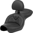 Load image into Gallery viewer, Saddlemen Roadsofa™ Seat - Black Stitch - with Backrest 804-04-187BR fits 2004-2005 Harley-Davidson FXD