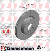 Load image into Gallery viewer, Zimmermann Coated Brake Disc 3431 fits 2004-2010 BMW X3