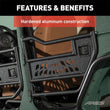Load image into Gallery viewer, ARIES 25009 Black Aluminum Rear Tube Half Doors 25009 fits Jeep Wrangler JK