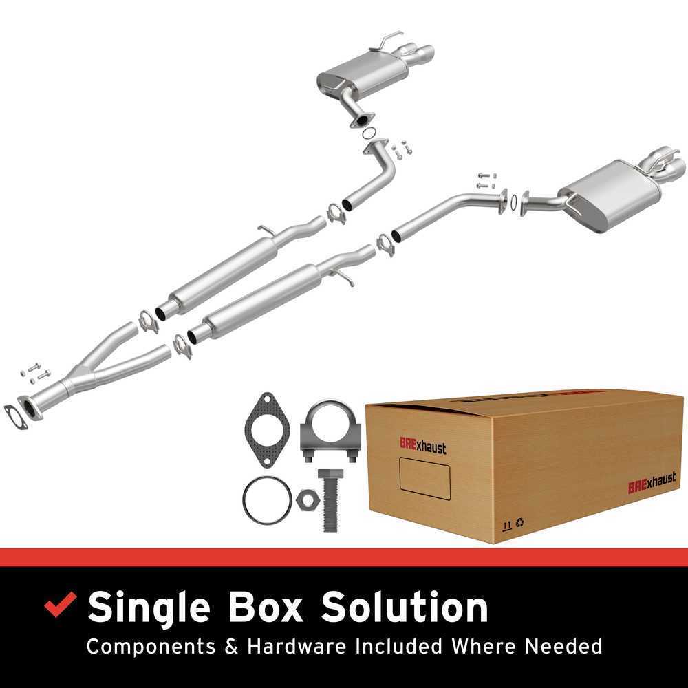 BRExhaust Direct-Fit Exhaust System Replacement Kit 106-0194 fits 2006-2007 Infiniti M35 SPORT / 2006-2008 Infiniti M35 BASE