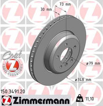 Load image into Gallery viewer, Zimmermann Coated Brake Disc 3491 fits 2011-2016 BMW Z4