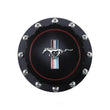 Load image into Gallery viewer, Scott Drake Billet Fuel Cap Black with Tri-Bar Horse Logo B-9030-H-BK fits 1964-1973 Ford Mustang