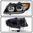 Load image into Gallery viewer, Spyder Auto (Spyder Signature) Projector Headlights - LBDRL - Black 5083432 fits 2006-2008 BMW 323i / 2007-2008 BMW 328i / 2007-2008 BMW 328xi / 2007-2008 BMW 335i / 2007-2008 BMW 335xi