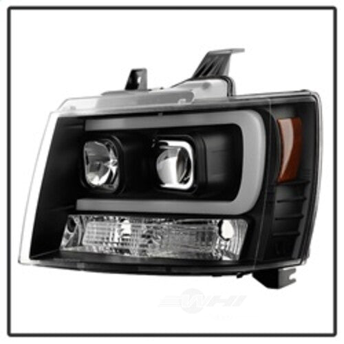 Spyder Auto (Spyder Signature) Projector Headlights - Version 2 - Light Bar DRL - Black 5082565 fits 2007-2013 Chevrolet Avalanche / 2007-2014 Chevrolet Suburban 1500 / 2007-2013 Chevrolet Suburban 2500 / 2007-2014 Chevrolet Tahoe
