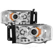 Load image into Gallery viewer, Spyder Auto (Spyder Signature) Projector Headlights - LED Halo - Chrome 5009982 fits 2002-2005 Dodge Ram 1500 / 2003-2005 Dodge Ram 2500 / 2003-2005 Dodge Ram 3500