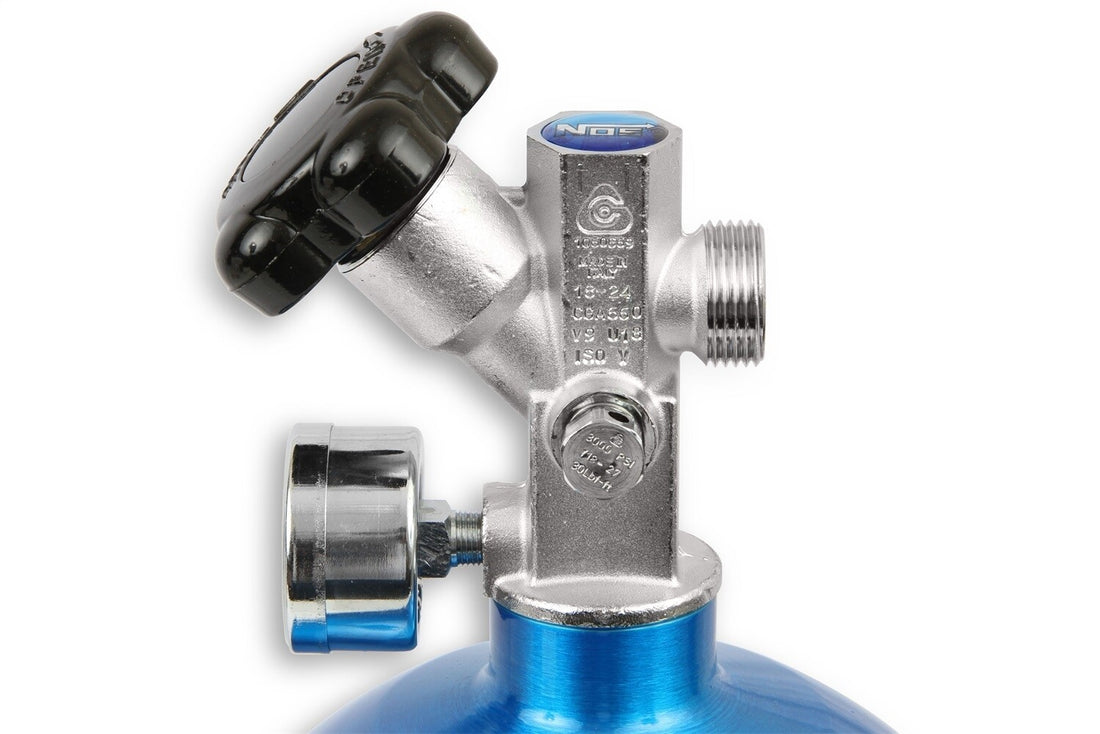 NOS/Nitrous Oxide System 10 lb Nitrous Bottle w/ NOS Blue Finish & Super Hi Flo Valve 14745NOS