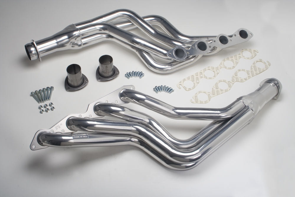 Hedman Hedders HTC Coated Headers; 2 in. Tube Dia; 3 in. Coll; FULL LENGTH Design 66002 fits 1968-1977 Chevrolet Chevelle / El Camino / Malibu