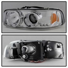 Load image into Gallery viewer, Spyder Auto (Spyder Signature) Projector Headlights - LED Halo - Chrome 5009364 fits 1999-2007 GMC Sierra 1500 / 1999-2004 GMC Sierra 2500 / 2001-2006 GMC Sierra 2500 Hd / 2001-2006 GMC Sierra 3500 / 2000-2006 GMC Yukon / 2000-2006 GMC Yukon Xl 1500