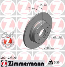 Load image into Gallery viewer, Zimmermann Coated Brake Disc 1423 fits 1992-1993 Mercedes-Benz 300SD / 1992-1999 Mercedes-Benz 300SE / 1994-1999 Mercedes-Benz S320 / 1994-1995 Mercedes-Benz S350