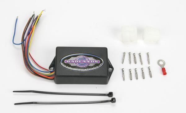 Badlands M/C Products Run/Brake/Turn Module - 6 Pin ILL-01-B fits 1995 Harley-Davidson Bad Boy / 1993-1996 Dyna / 1985-1996 Electra Glide / 1990-1995 Fat Boy / 1986-1995 Heritage Softail / 1986-1992 Low Rider / 1994-1996 Road KING / 1986-1995 Softail