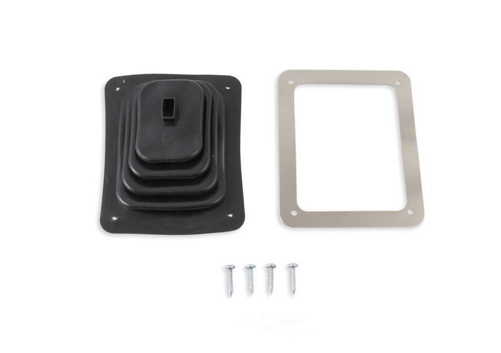 Mr Gasket Small 3-1/2 x 4-1/2 Inch Shifter Boot with Trim Ring and Mounting Screws. 9648
