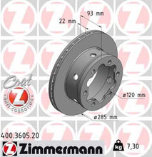 Load image into Gallery viewer, Zimmermann Coated Brake Disc 3605 fits 2003-2006 Dodge Sprinter 3500