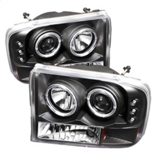 Spyder Auto (Spyder Signature) 1PC Projector Headlights - Version 2 - LED Halo - Black 5010339 fits 2000-2004 Ford Excursion / 1999-2004 Ford F-250 Super Duty