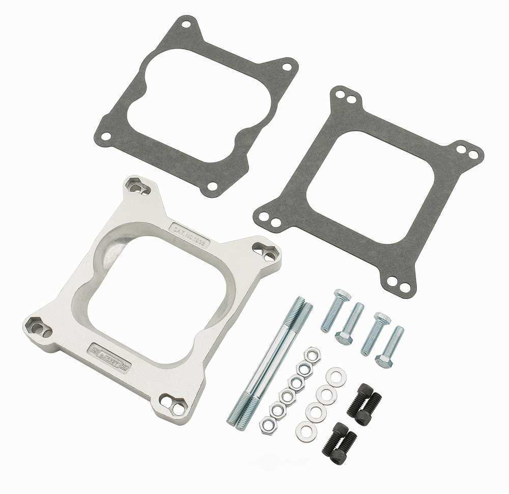 Mr Gasket Adapts 4-barrel Square Flange carburetors to spreadbore intake manifolds. 1932