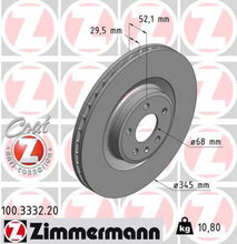 Load image into Gallery viewer, Zimmermann Coated Brake Disc 3332 fits 2010-2012 Audi S4 / 2008-2012 Audi S5