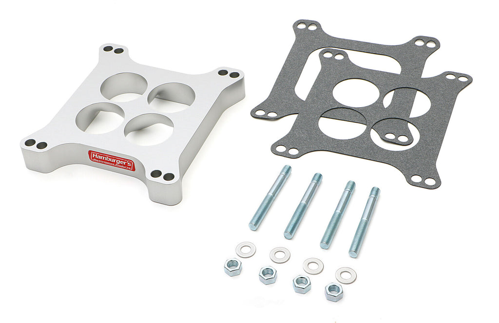 Hamburger's Performance TORQUE-FLOW CARBURETOR SPACER- Holley / AFB- PORTED; 1 in. Tall- Billet Aluminum 3211