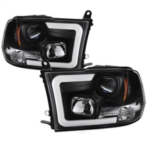 Spyder Auto (Spyder Signature) Projector Headlights - Version 2 - Light Bar DRL - Black 5084811 fits 2009-2010 Dodge Ram 1500 / 2009-2010 Dodge Ram 2500 / 2009-2010 Dodge Ram 3500 / 2011-2018 Ram 1500 / 2011-2016 Ram 2500 / 2011-2016 Ram 3500