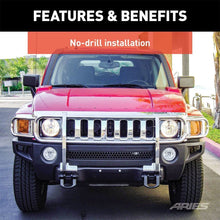 Load image into Gallery viewer, ARIES Polished Stainless Grille Guard 4077-2 fits 2006-2010 Hummer H3, H3T