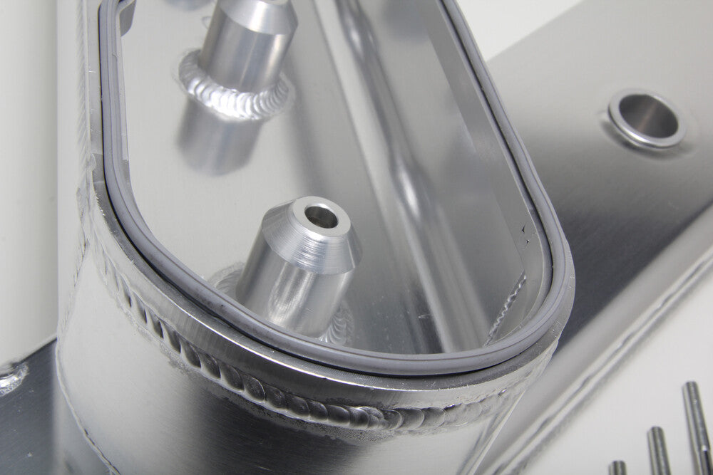 Hamburger's Performance BRUSHED Aluminum Fabricated Valve Covers; No Bracket Mounting Holes 1123 fits GM LS Series