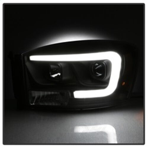 Spyder Auto (Spyder Signature) Projector Headlights - Version 2 - Light Bar DRL - Black 5085306 fits 2006-2008 Dodge Ram 1500 / 2006-2009 Dodge Ram 2500 / 2006-2009 Dodge Ram 3500