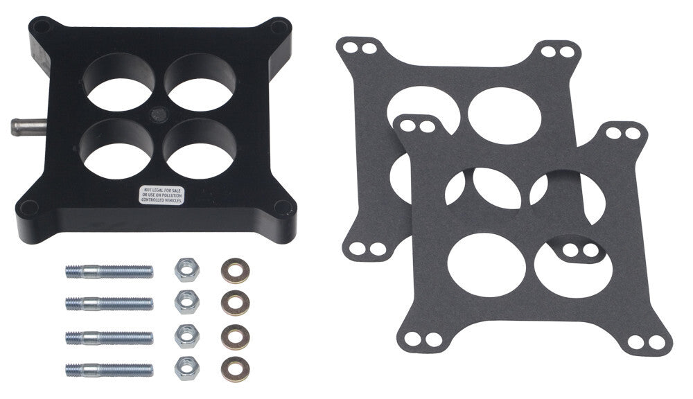 Trans-Dapt Performance 1 in. HOLLEY 4BBL SPACER with PCV - Ported- Plastic Phenolic Carburetor Spacer 2584