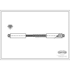 Corteco Brake Hose 19032146 fits 1994-1999 Land Rover Discovery