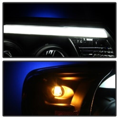 Spyder Auto (Spyder Signature) Projector Headlights - Light Bar DRL - Black 5081711 fits 2012-2015 Toyota Tacoma