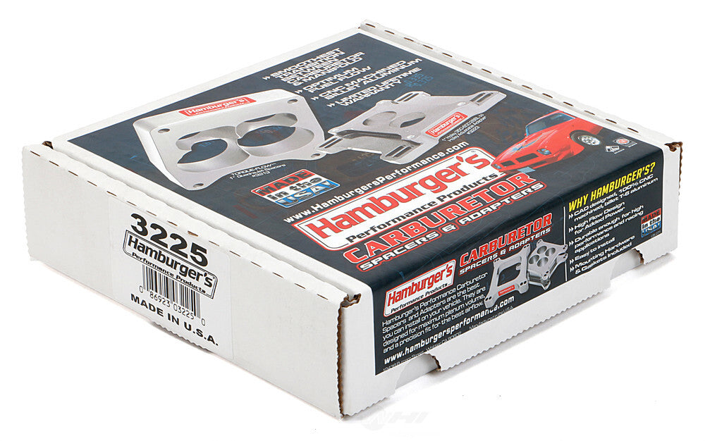 Hamburger's Performance AVS Style Carburetor Spacer, 1 in. Ported Torque-Flow Design- Billet Aluminum 3225