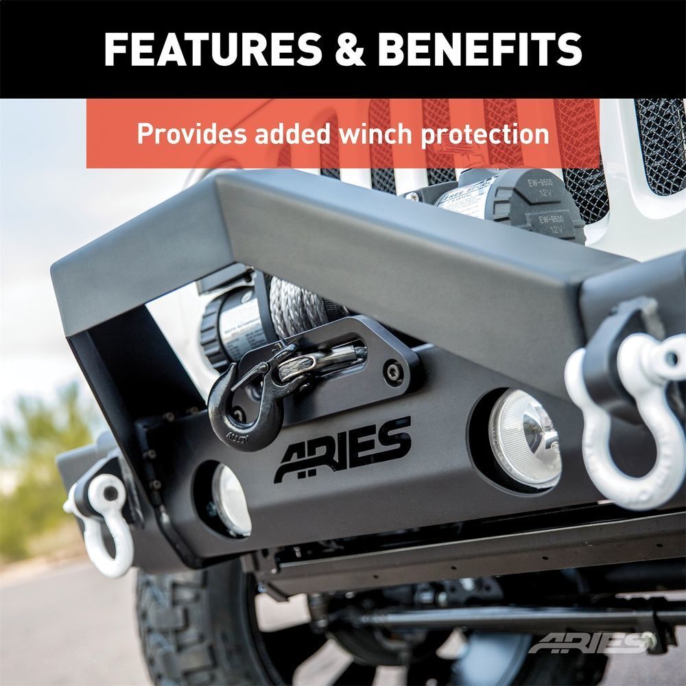 ARIES TrailCrusher Steel Front Bumper Angular Brush Guard 2156050 fits Jeep Wrangler / Gladiator / 2018-2019 Jeep Wrangler Unlimited Moab