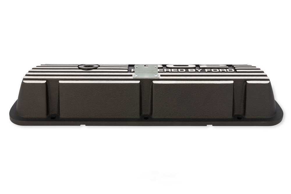 Scott Drake Aluminum Valve Cover w/302 Powered by Logo Wrinkle Black Finish 6A582-302 fits 1968-1973 Ford Mustang