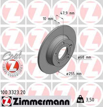 Load image into Gallery viewer, Zimmermann Coated Brake Disc 3323 fits 2000-2004 Audi A6 Quattro / 2001-2005 Audi Allroad Quattro