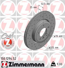 Load image into Gallery viewer, Zimmermann Brake Disc 1294 fits 2001-2006 BMW 330CI / 2001-2005 BMW 330I / 2001-2008 BMW 330XI / 2006-2008 BMW Z4