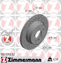 Load image into Gallery viewer, Zimmermann Brake Disc 1293 fits 1995-2002 BMW M3 / 1995-2002 BMW Z3