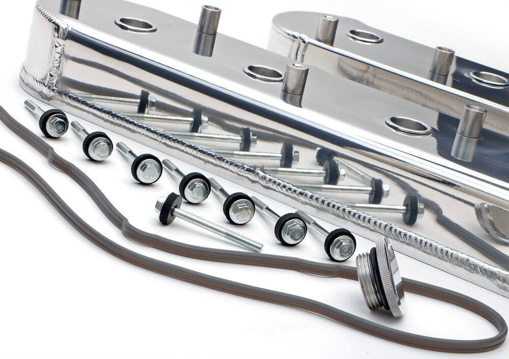 Hamburger's Performance Fabricated Aluminum Valve Covers; Engine; with Coil Brackets-POLISHED 1062 fits Chevy LS