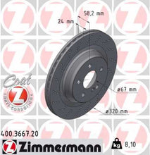 Load image into Gallery viewer, Zimmermann Coated Brake Disc 400 3667 20