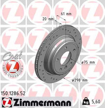 Load image into Gallery viewer, Zimmermann Brake Disc 1286 fits 2001-2003 BMW 525I / 1997-2000 BMW 528I / 2001-2003 BMW 530I / 1997-2003 BMW 540I