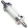 Load image into Gallery viewer, Trans-Dapt Performance 3/8 in. Fuel Filter- Glass and Chrome (not for fuel injection) 9245