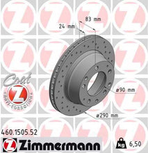 Load image into Gallery viewer, Zimmermann Brake Disc 1505 fits 1984-1989 Porsche 911
