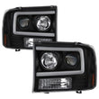 Load image into Gallery viewer, Spyder Auto (Spyder Signature) 1PC Light Bar Projector Headlights - Black 5084491 fits 2000-2004 Ford Excursion / 1999-2004 Ford F-250 Super Duty