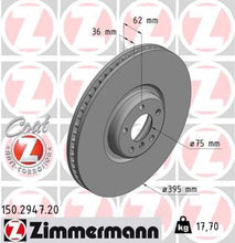Load image into Gallery viewer, Zimmermann Coated Brake Disc 2947 fits 2010-2019 BMW X5 / X6