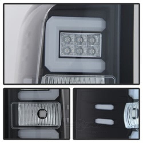 Spyder Auto (Spyder) LED Tail Lights - Black 5079985 fits 2015-2018 Chevrolet Silverado 1500 / 2015-2019 Chevrolet Silverado 2500 HD / 2015-2019 Chevrolet Silverado 3500 HD / 2015-2019 GMC Sierra 3500 HD