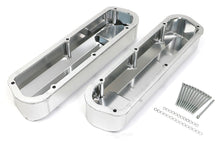 Load image into Gallery viewer, Hamburger's Performance FABRICATED ALUMINUM VALVE COVERS BRUSHED WITH HOLE 1040 fits Ford SB