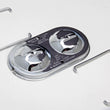 Load image into Gallery viewer, Trans-Dapt Performance Master Cylinder Cover; 3 x 5-3/4 in.; DOUBLE Bail-CHROME 9102 fits 1970-1980 Early Gm