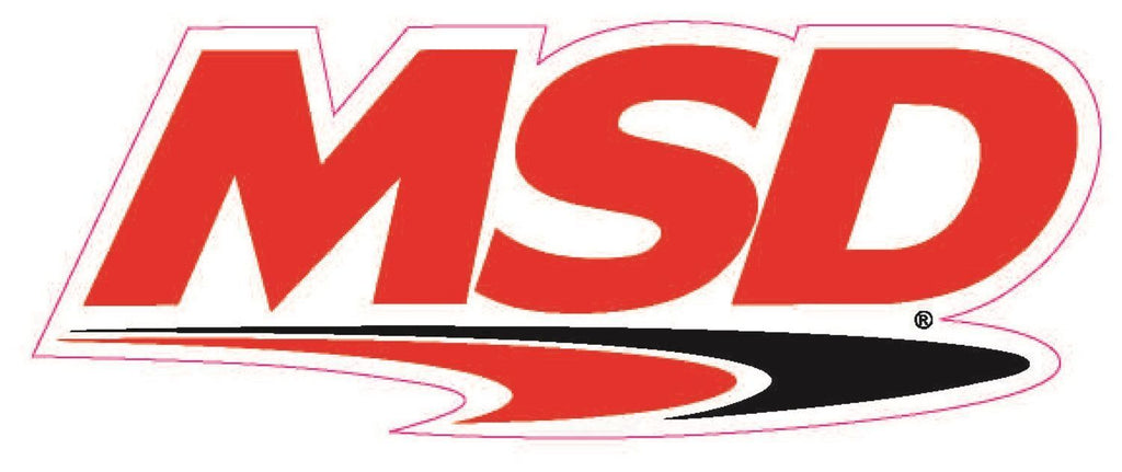 MSD The MSD Logo Decal, Red, Black & White. 5.5" wide x 2" high. 9306