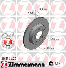 Load image into Gallery viewer, Zimmermann Coated Brake Disc 1244 fits 2002-2006 Audi A4 / A4 Quattro