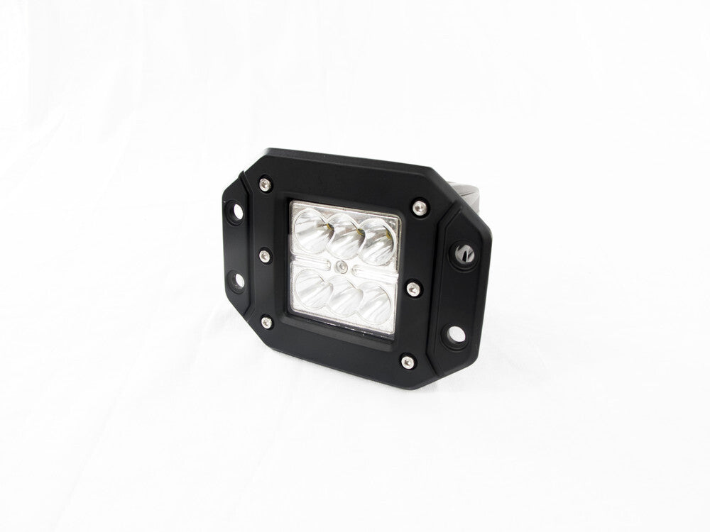 Race Sport Street Series 3x5in 18W 6-LED Hi-Power Flush Mount LED Spot Light RS-18W6LED-FM
